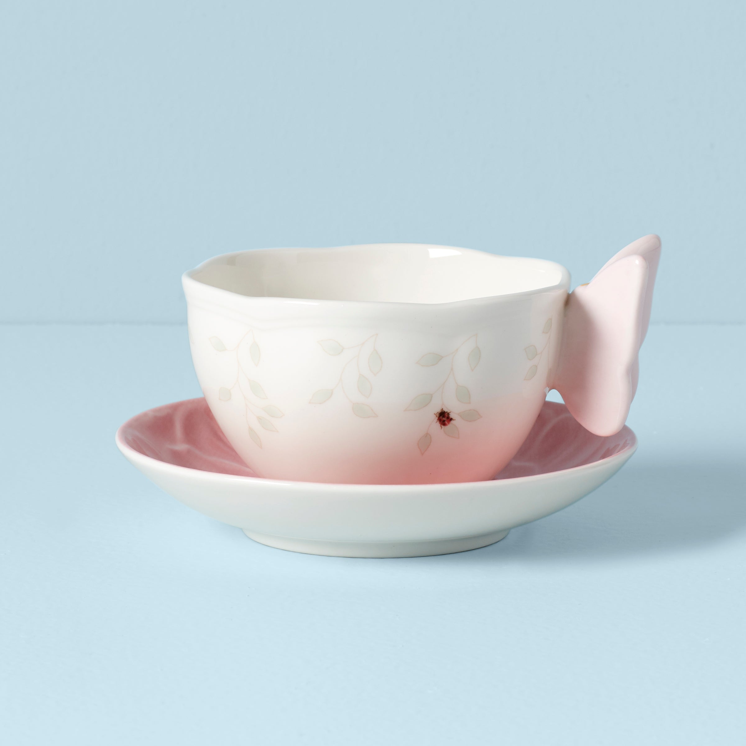 Lenox Westmore Butterfly Meadow Floral Pink Cup & Saucer