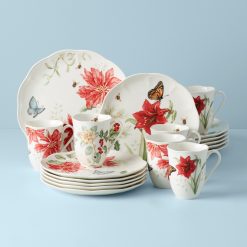 Lenox Westmore Butterfly Meadow Holiday 18-Piece Dinnerware Set