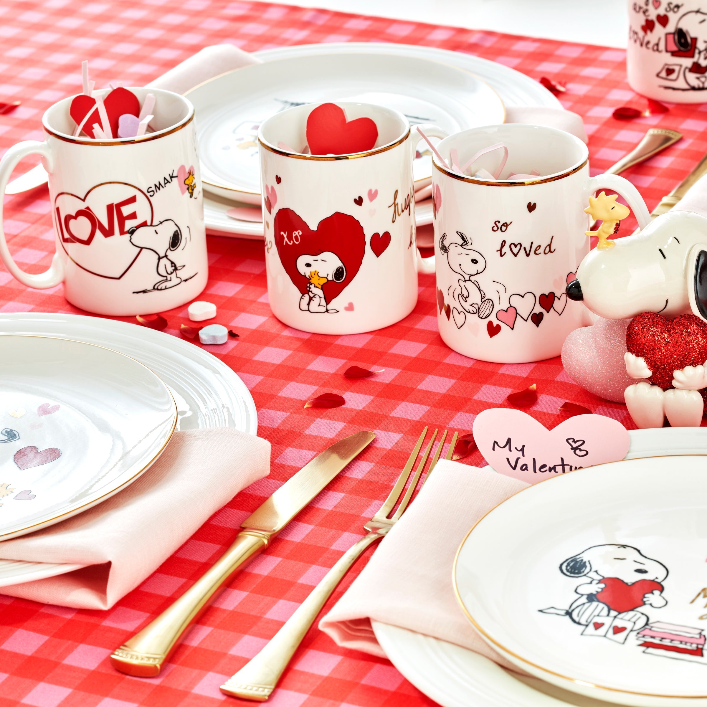 Lenox Westmore Snoopy Valentine's Day Mugs, Set of 4 - Image 5