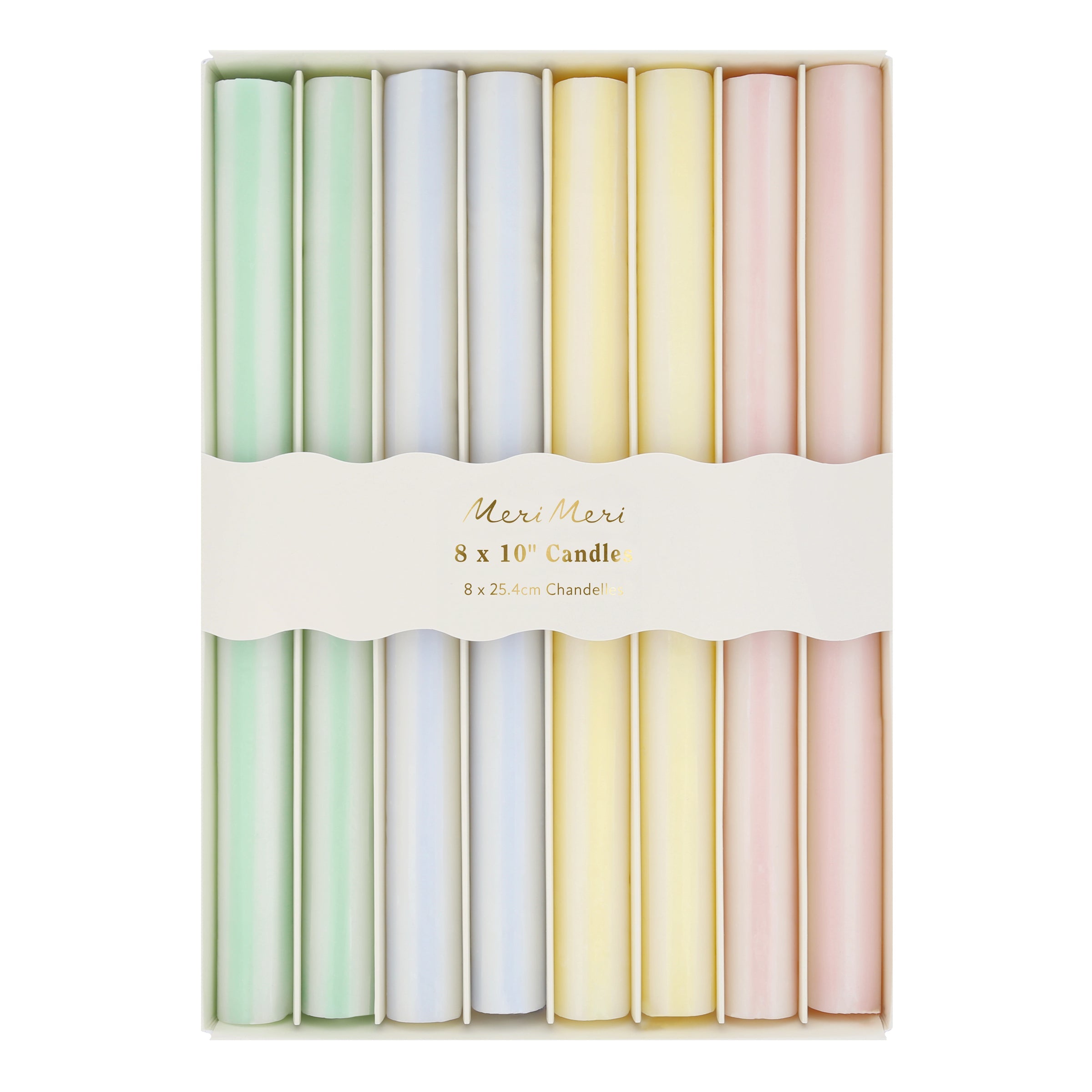 Lenox Westmore Pastel Striped Table Candles, Set of 8 - Image 2
