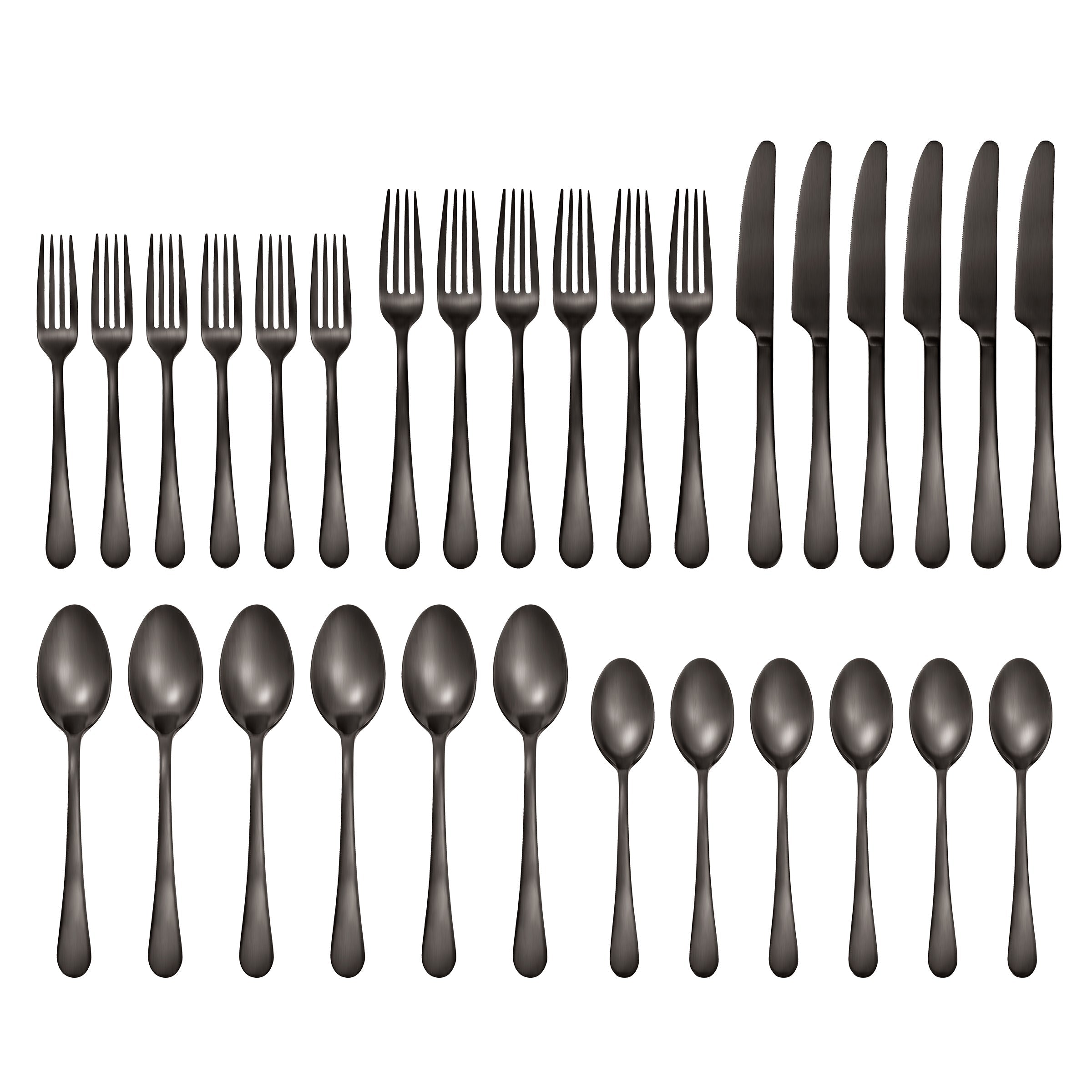 Lenox Westmore Mirabella Gunmetal Satin 30-Piece Flatware Set - Image 2