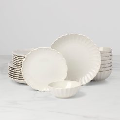 Lenox Westmore French Perle Scallop White 24-Piece Dinnerware Set