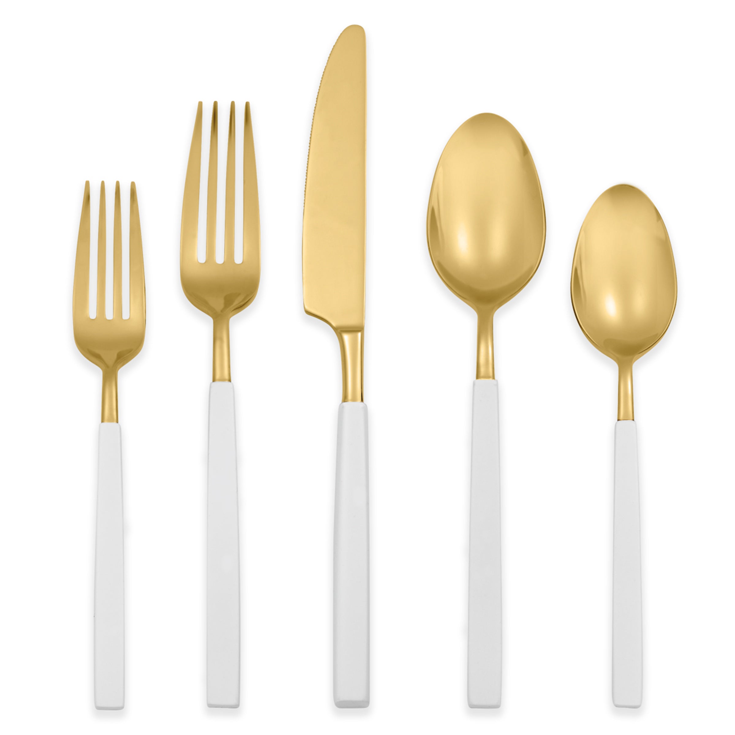 Lenox Westmore Marion Gold with White Enamel Handle 5-Piece Place Setting