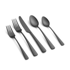 Lenox Westmore Cerys Black Satin 20-Piece Flatware Set