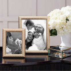 Alternative view of Lenox Westmore Watchband Satin Gold 5x7 Photo Frame