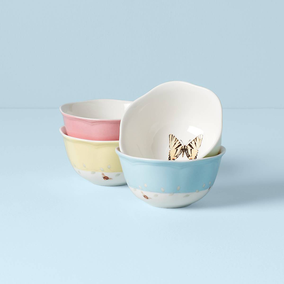 Lenox Westmore Butterfly Meadow Colors 4-Piece Dessert Bowl Set