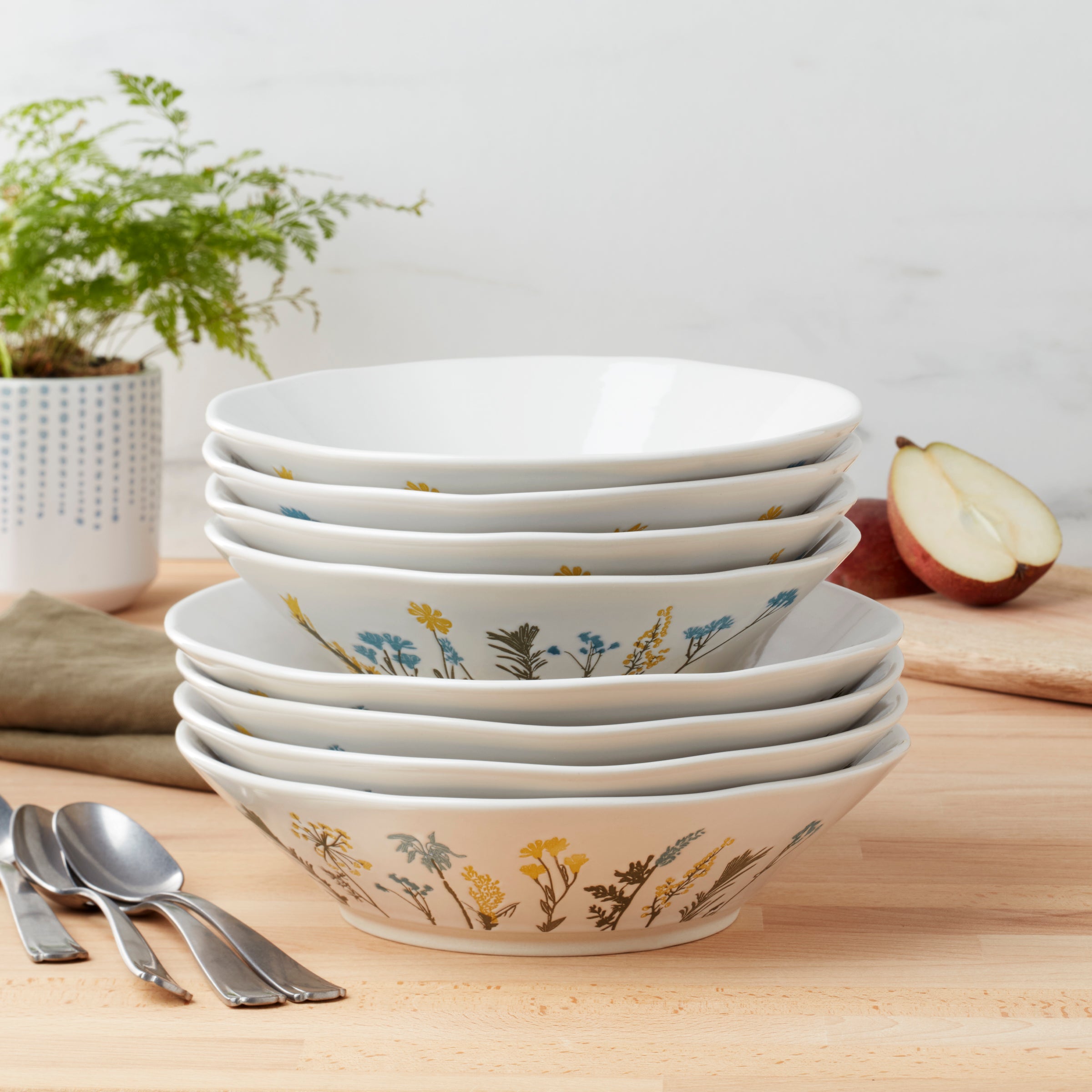 Lenox Westmore Wildflowers Dinner Bowls, Set of 4 - Image 3