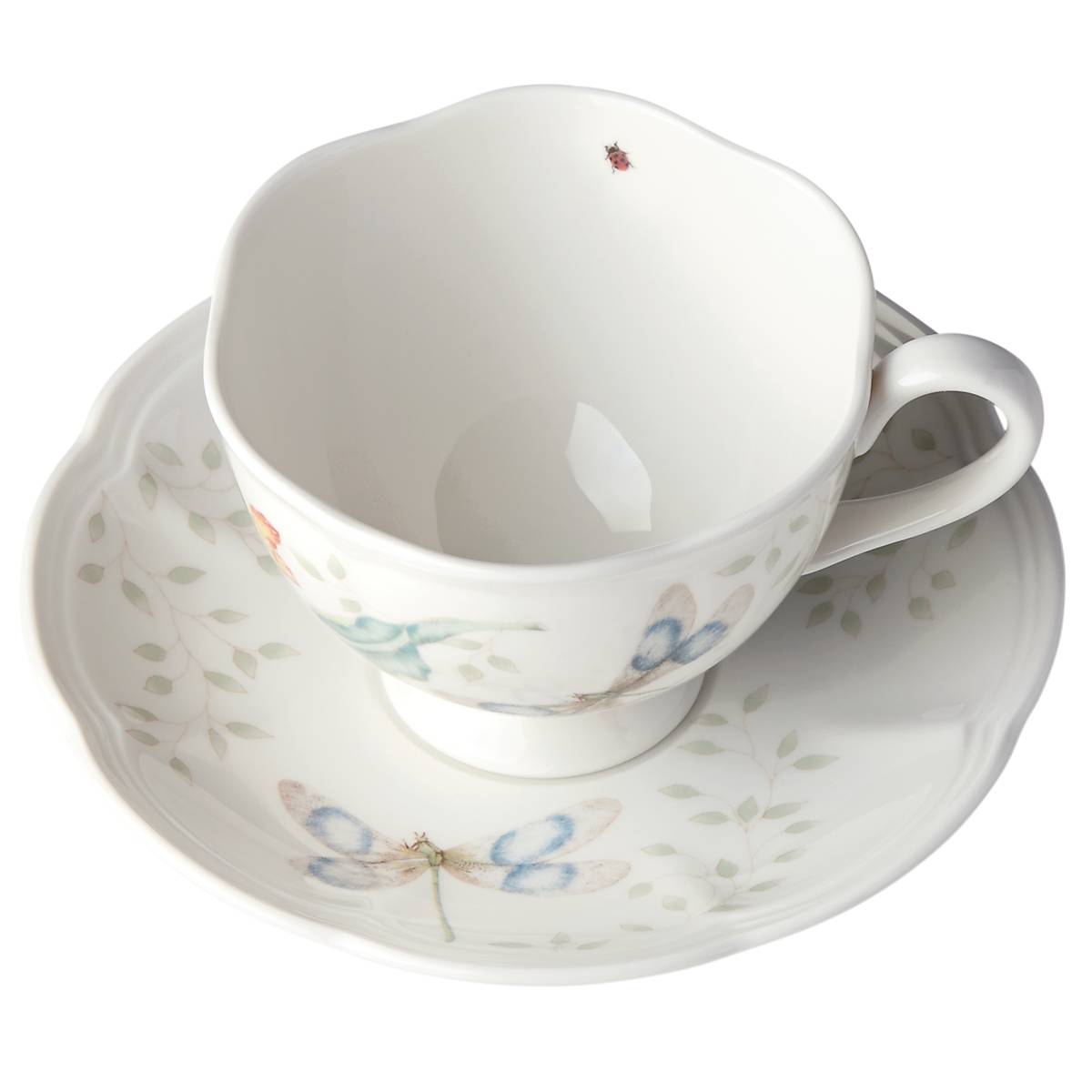 Lenox Westmore Butterfly Meadow Dragonfly Cup & Saucer - Image 2