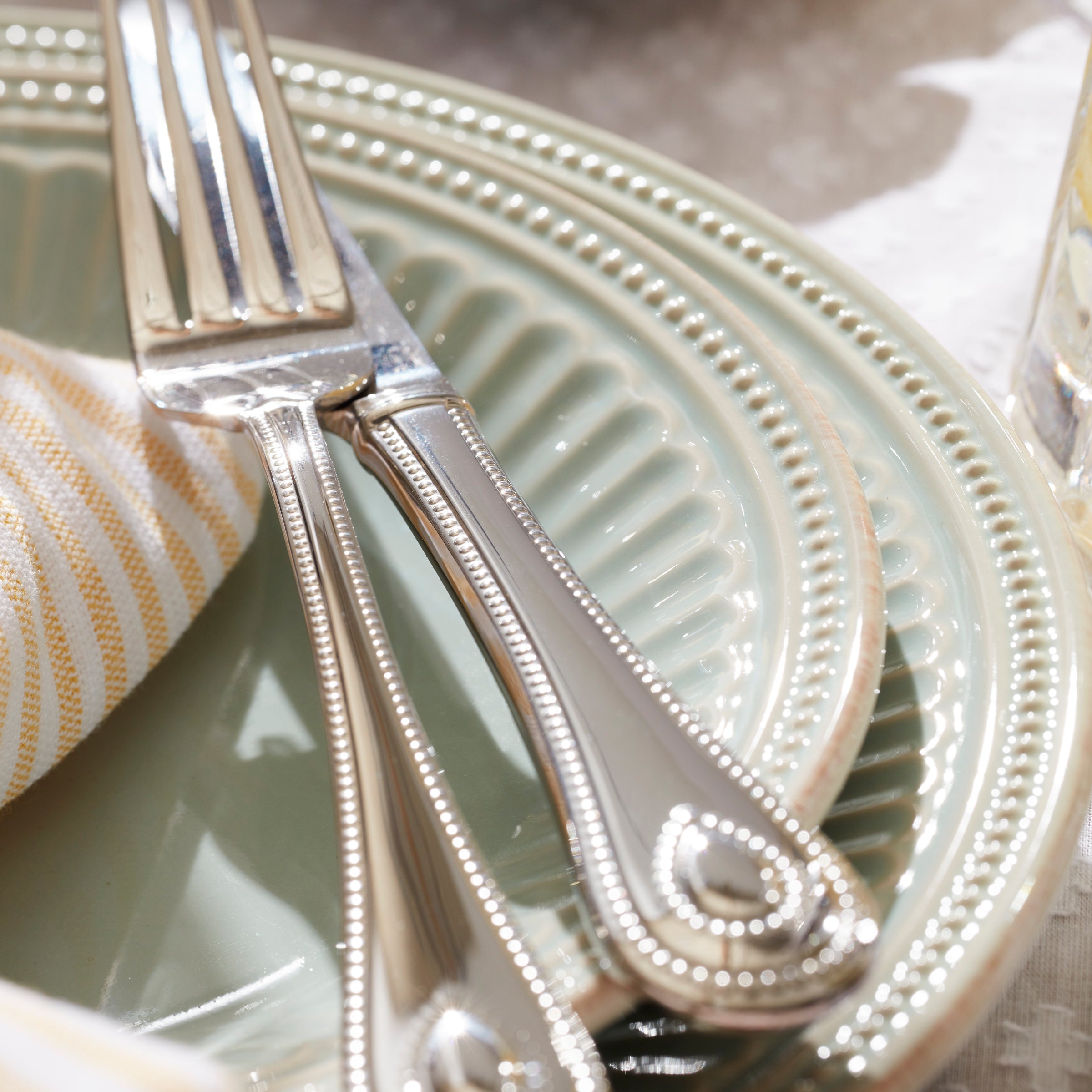 Lenox Westmore French Perle Groove Ice Blue 4-Piece Place Setting - Image 5