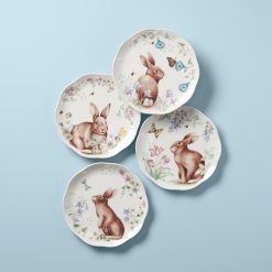 Lenox Westmore Butterfly Meadow Bunny Accent Plates, Set of 4