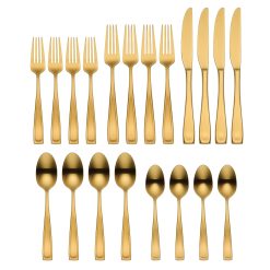 Alternative view of Lenox Westmore Moda Gold Satin 20-Piece Flatware Set