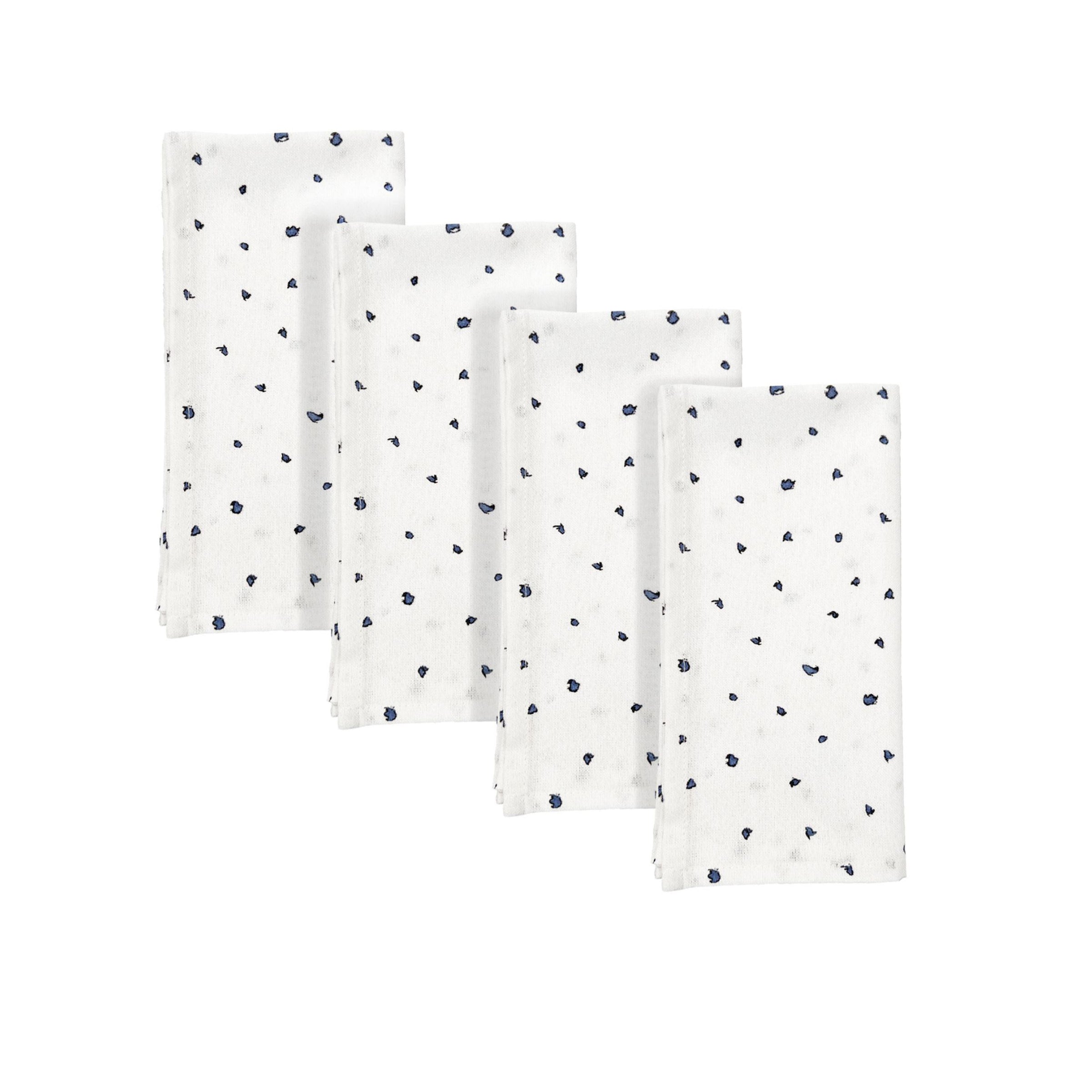 Lenox Westmore Blue Bay Dot Dinner Napkins, Set of 4