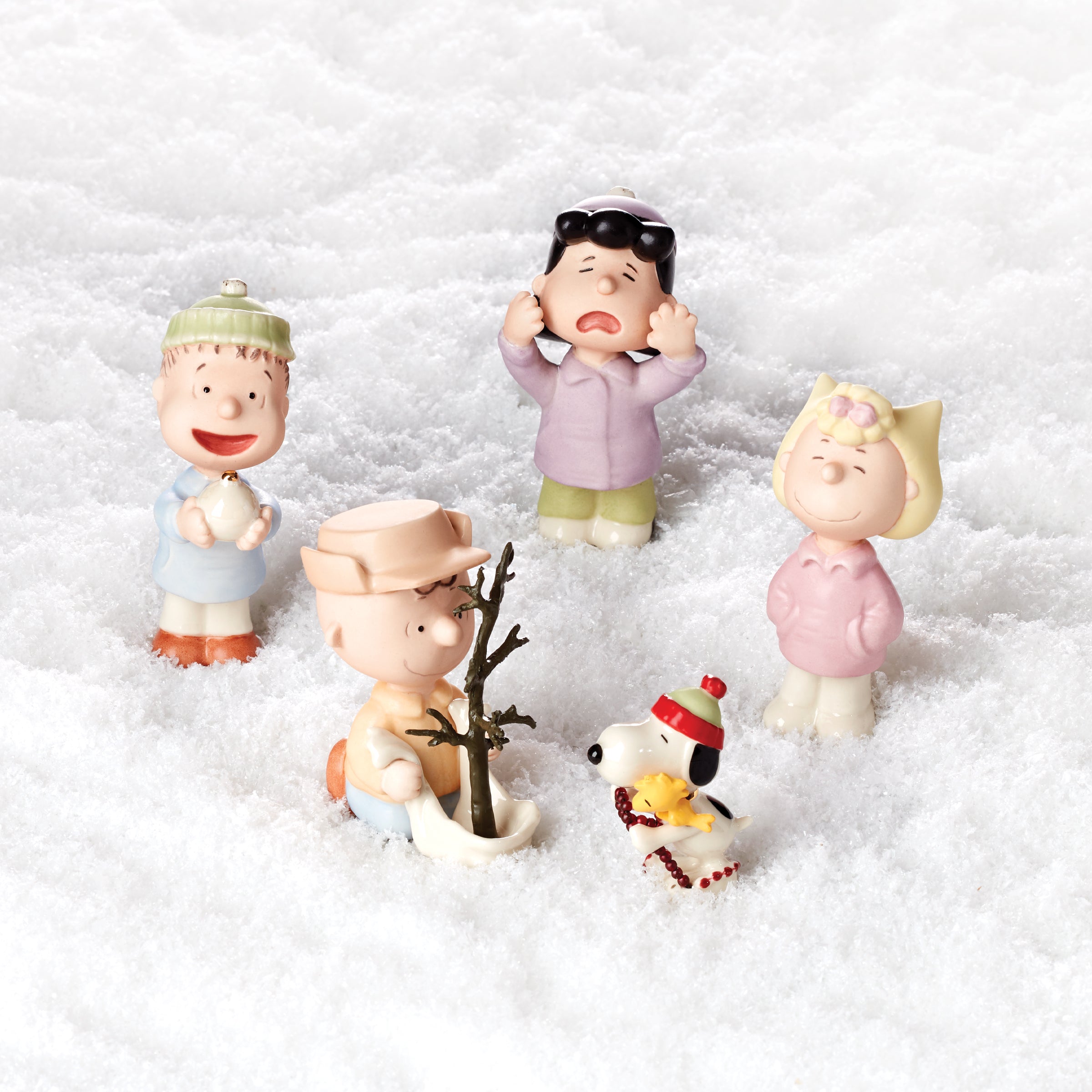 Lenox Westmore Peanuts A Charlie Brown Christmas 5-Piece Figurine Set