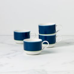 Alternative view of Lenox Westmore Make It Pop Navy & Green Mugs, Set of 4