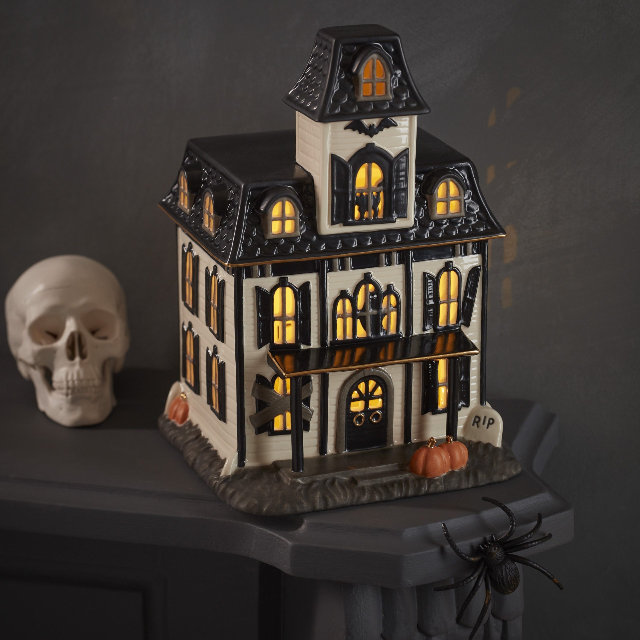 Lenox Westmore Vintage Halloween Lit House Figurine - Image 6