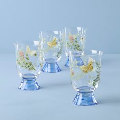 Lenox Westmore Butterfly Meadow Herbs Short Tumblers, Set of 4