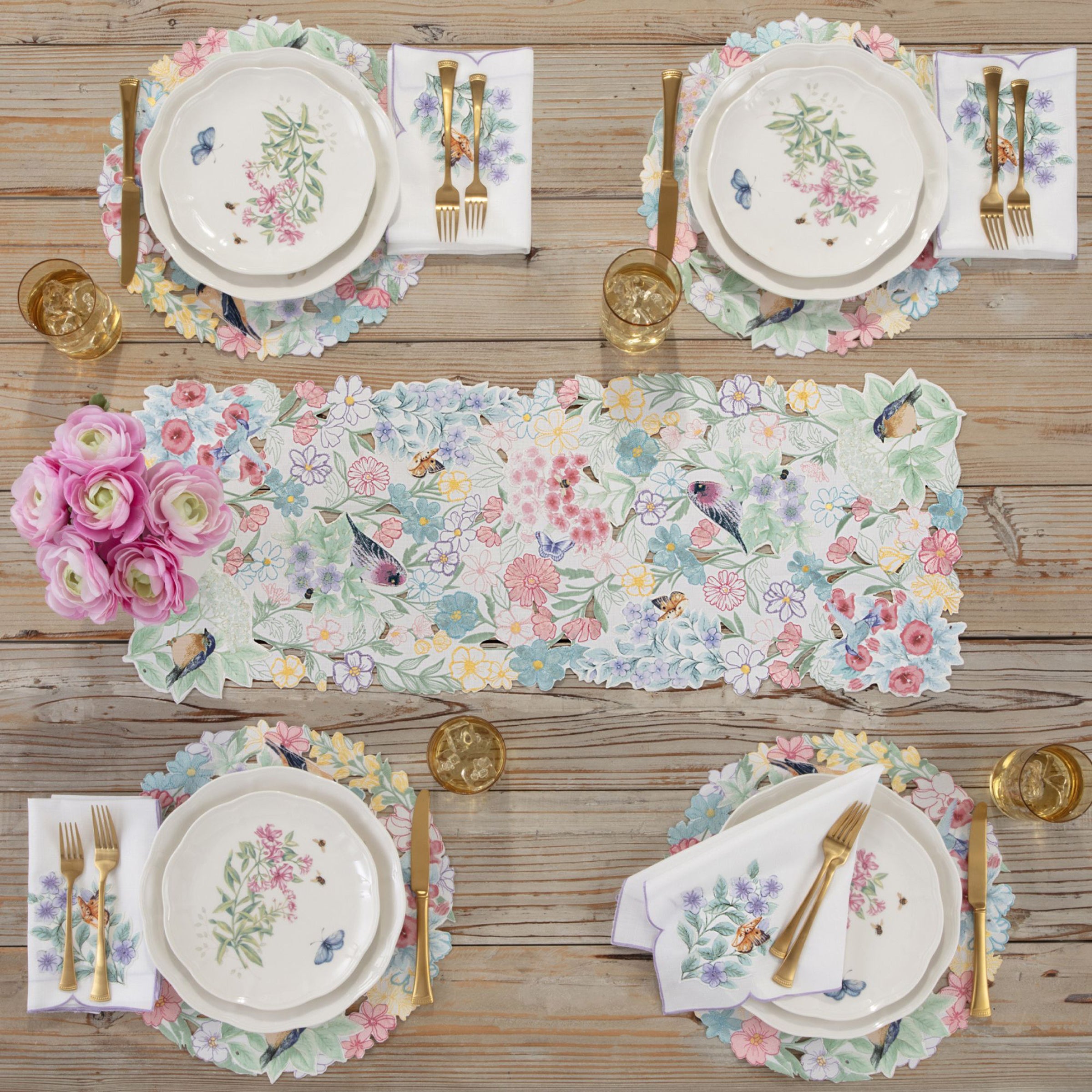 Lenox Westmore Butterfly Meadow Flutter 14x36 Centerpiece Table Runner