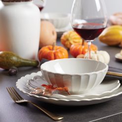 Alternative view of Lenox Westmore French Perle Scallop White 18-Piece Dinnerware Set