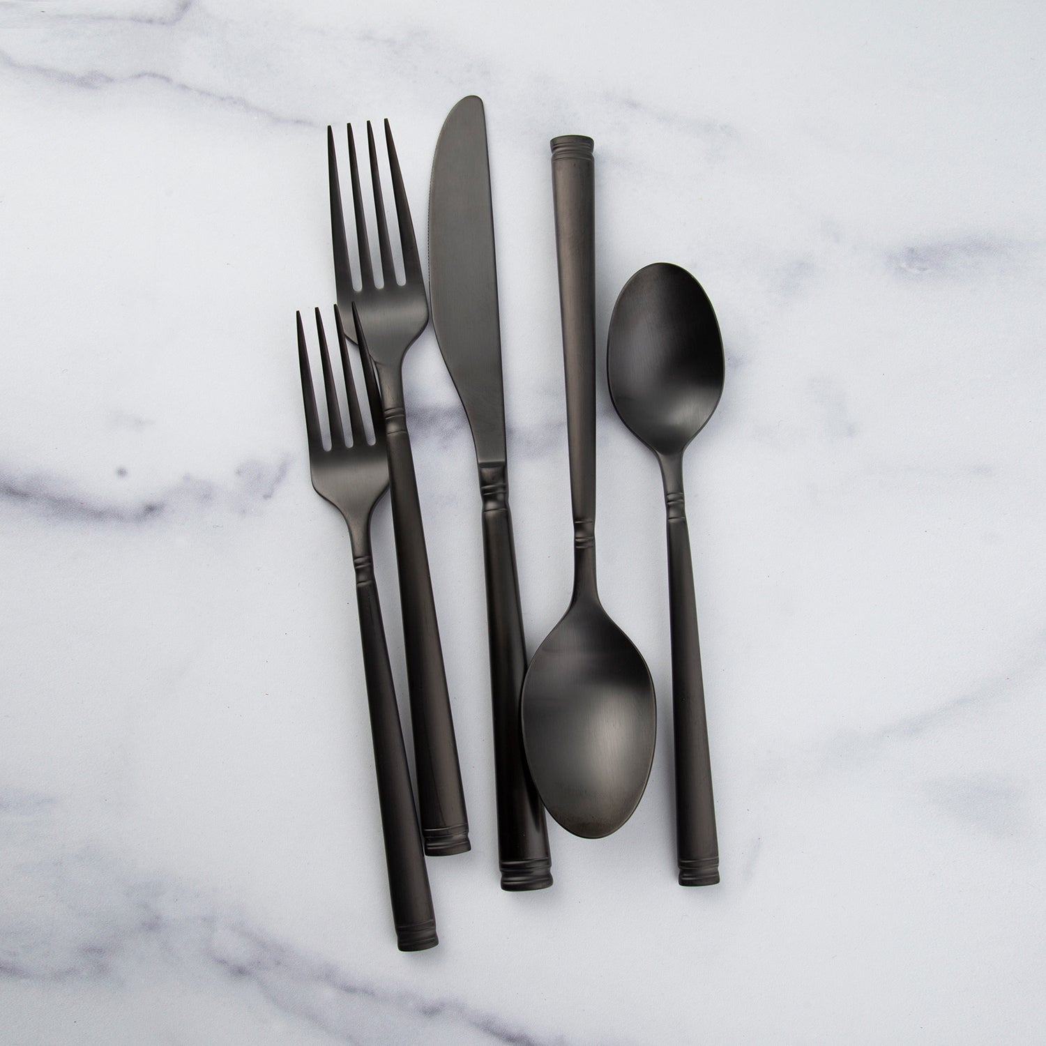 Lenox Westmore Emmy Black Satin 20-Piece Flatware Set - Image 4