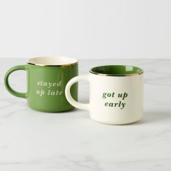 Alternative view of Lenox Westmore Two of a Kind Got Up Early & Stayed Up Late Mugs, Set of 2