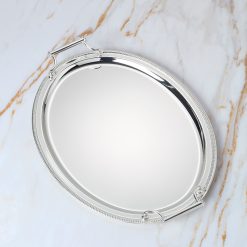 Lenox Westmore Gallery Oval Silverplate Tray with Handles