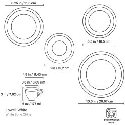 Alternative view of Lenox Westmore Lowell White 5-Piece Place Setting