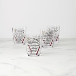 Lenox Westmore Make Merry Double Old Fashion Glasses, Set of 4