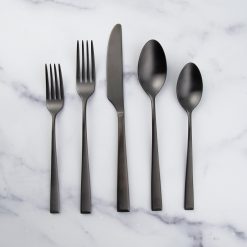 Lenox Westmore Marlise Black Satin 20-Piece Flatware Set
