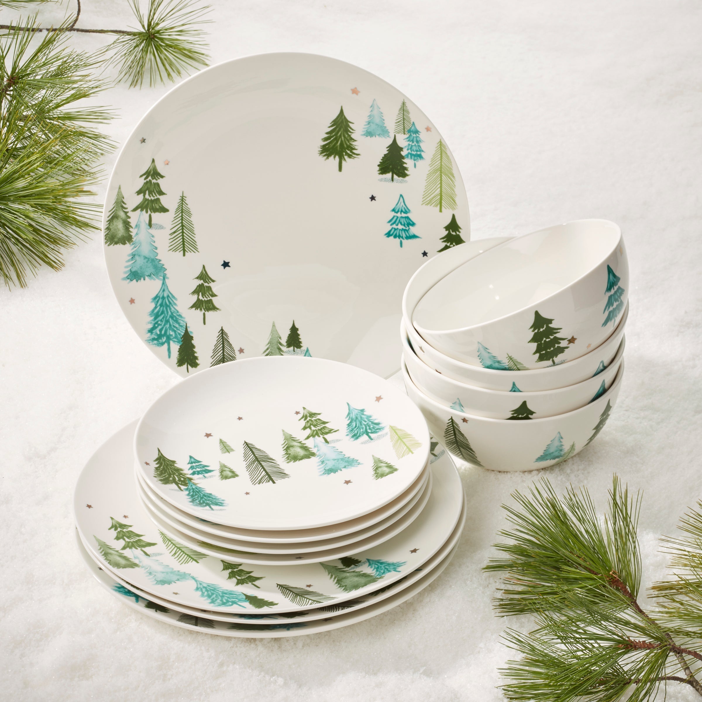 Lenox Westmore Balsam Lane 12-Piece Dinnerware Set - Image 2