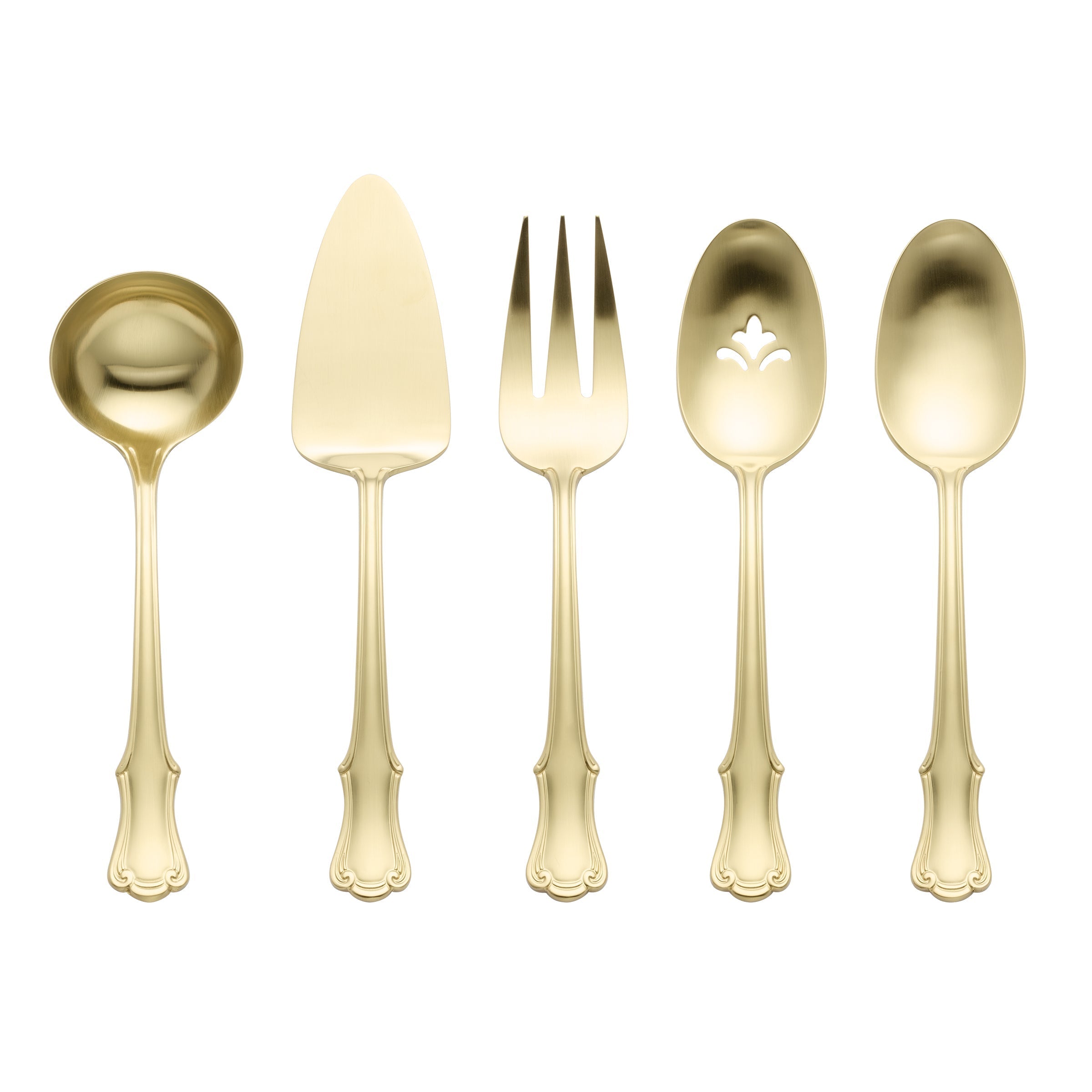 Lenox Westmore James Street Champagne Satin 5 Piece Hostess Set